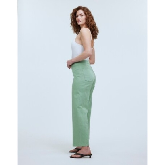 MADEWELL Pistachio Emmett Wide-Leg Crop Pant Welt Pocket Edition - Picture 5 of 9